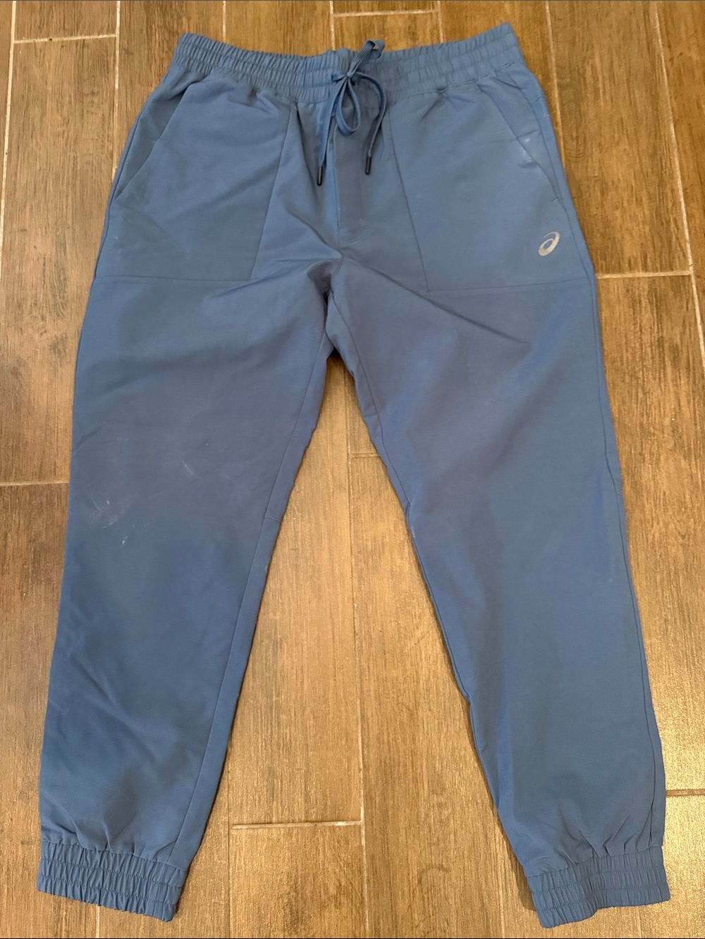 Asics Men's Navy Blue Jogger Sweatpants. Great fabric!